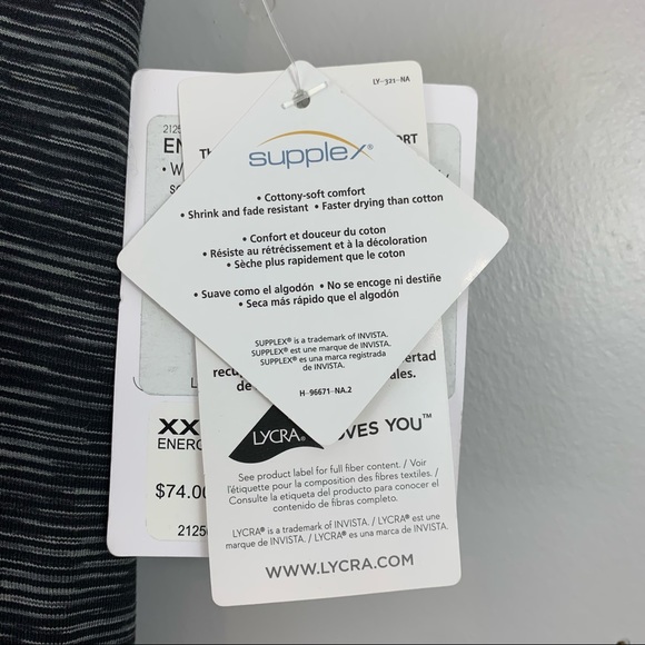 New! Athleta Energy Power Up Capri Pants Capris XXS 2XS Black Striped Pinstripe - Picture 9 of 11